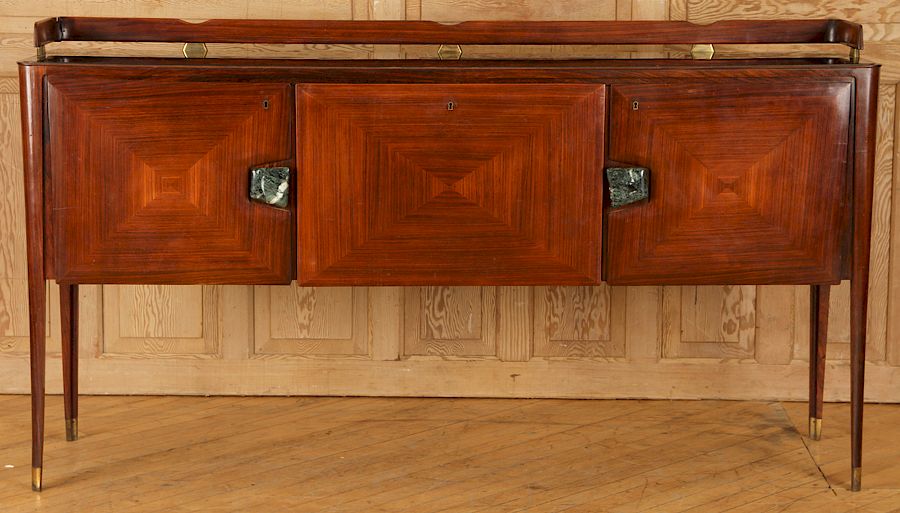 Appraisal: ITALIAN MID CENTURY MODERN ROSEWOOD SIDEBOARD An Italian mid century