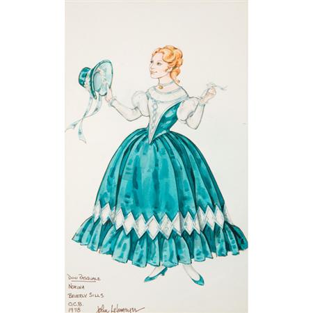 Appraisal: John Lehmeyer American b Costume Design for Beverly Sills as