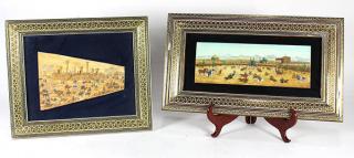 Appraisal: lot of Framed Persian miniatures lot of Framed Persian miniatures