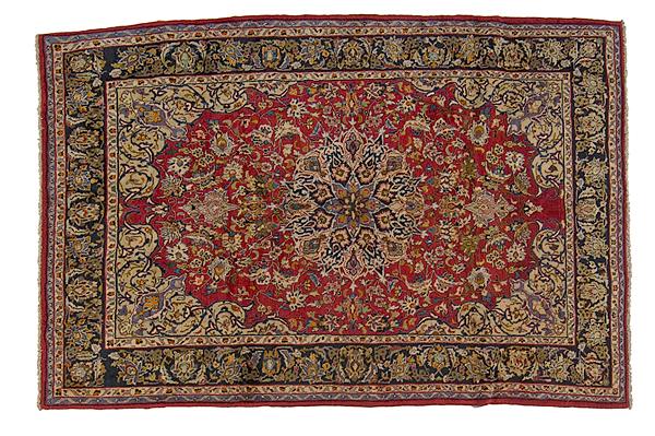 Appraisal: IRANIAN RUG From Isfahan area of Iran late- th century