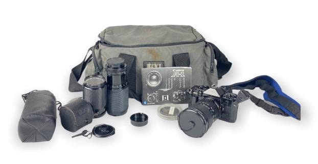 Appraisal: Canon A- Camera w AccessoriesPlease see photos for everything included