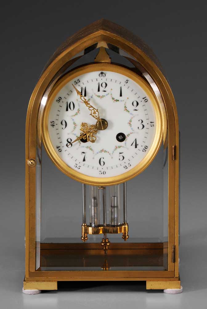 Appraisal: Tiffany Gothic Revival Shelf Clock French American late th century