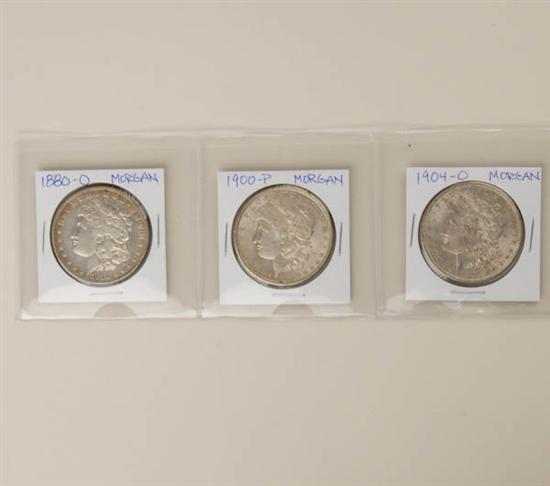 Appraisal: Morgan Silver Dollars -O -P -O