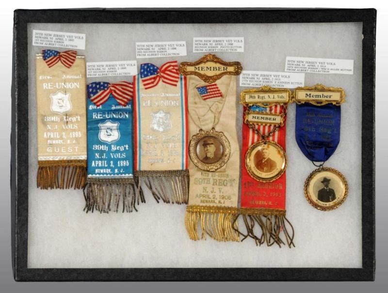 Appraisal: Large Group of th New Jersey Veterans Ribbons Description Includes