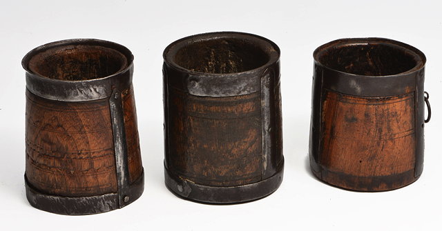 Appraisal: A GROUP OF THREE TH CENTURY OAK OR ELM IRON