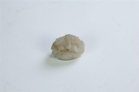 Appraisal: NETSUKE Japan possibly early th century carved jade like stone