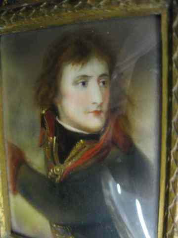 Appraisal: Miniature Painting on Vellum of Napolean artist signed V Hall