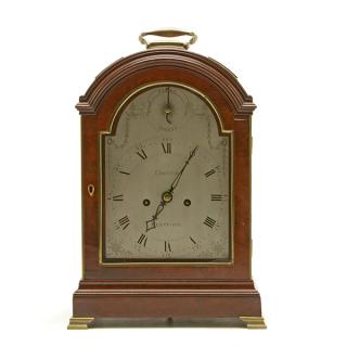 Appraisal: English Bracket Clock by Robert Crouch English Mahogany Bracket Clock