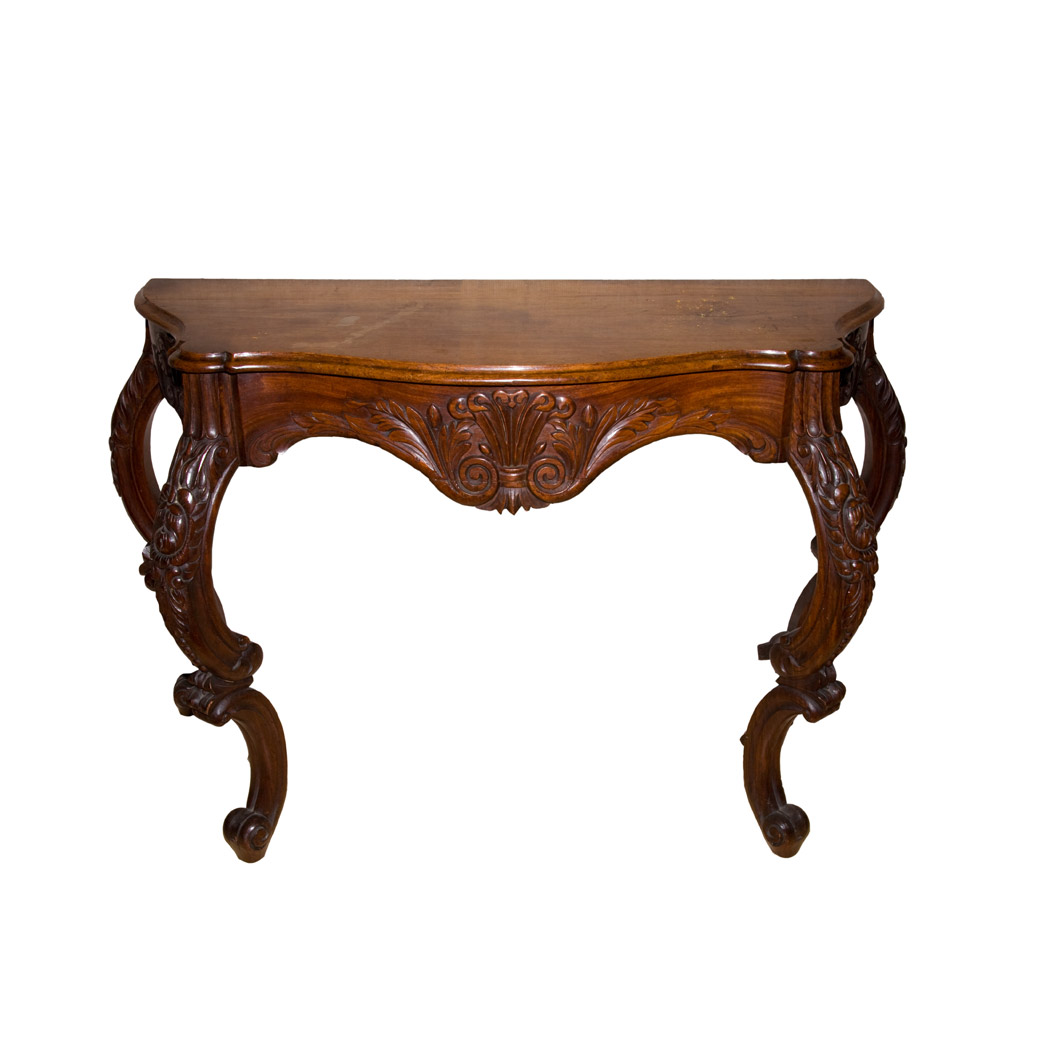 Appraisal: Victorian Stained Wood Console Height inches width inches depth inches