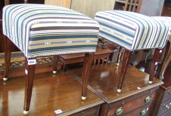 Appraisal: A pair of th century foot stools each with over