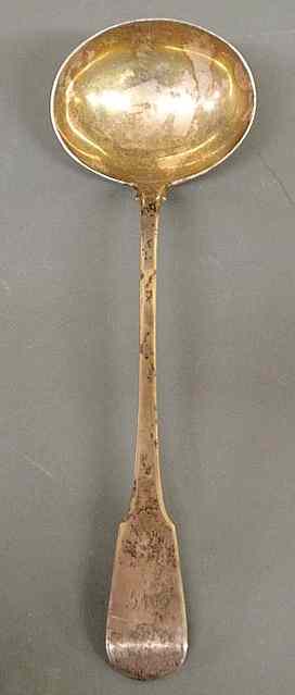 Appraisal: Fine Georgian silver punch ladle bearing the maker's mark of