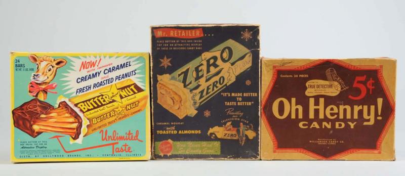 Appraisal: Lot Of Candy Vendor Boxes This lot includes a Butter