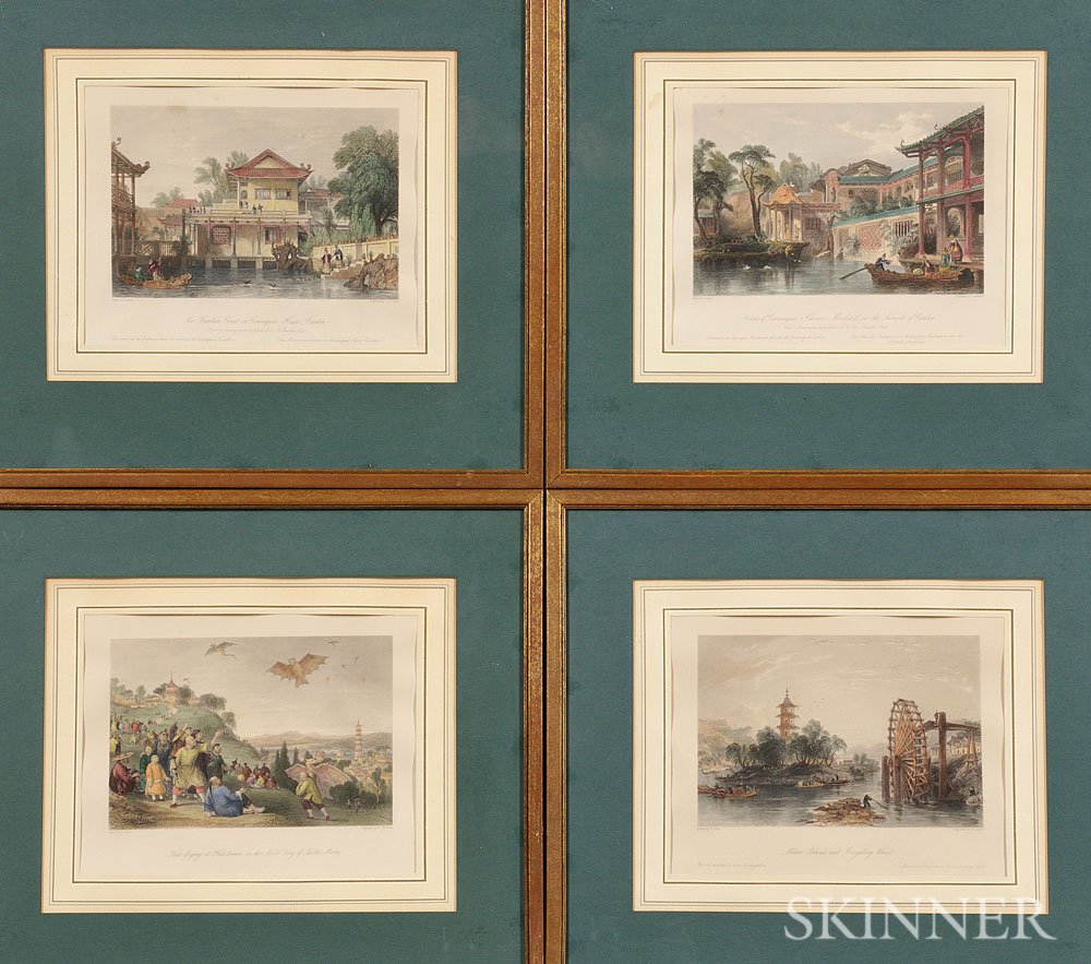 Appraisal: Four Color Engravings England all based on topographical illustrations by