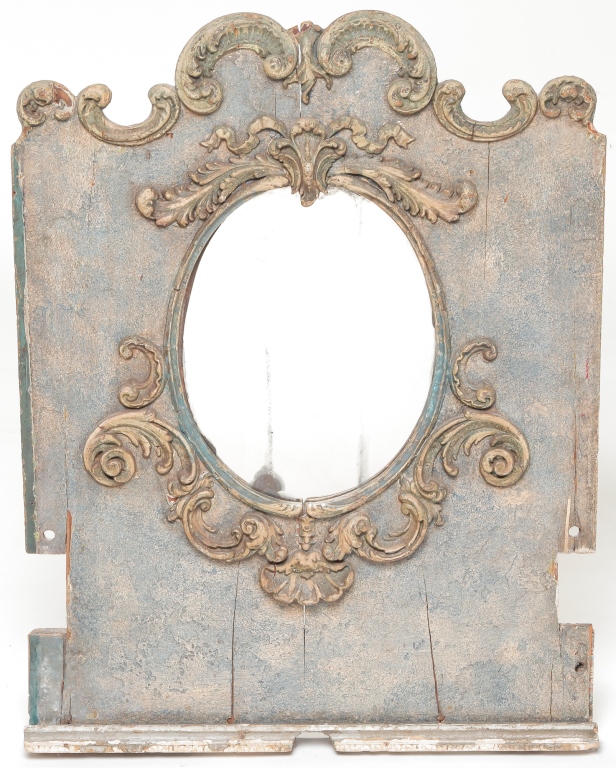 Appraisal: AMERICAN CAROUSEL MIRROR Early th century Fragment from a wagon