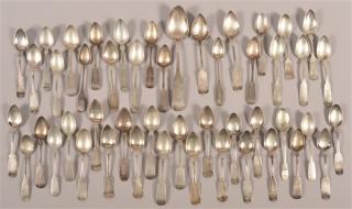 Appraisal: Lot of Antique American Coin Silver Teaspoons tablespoon Troy ozs