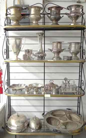 Appraisal: Lot over pcs misc silverplate including wine coolers vases etc