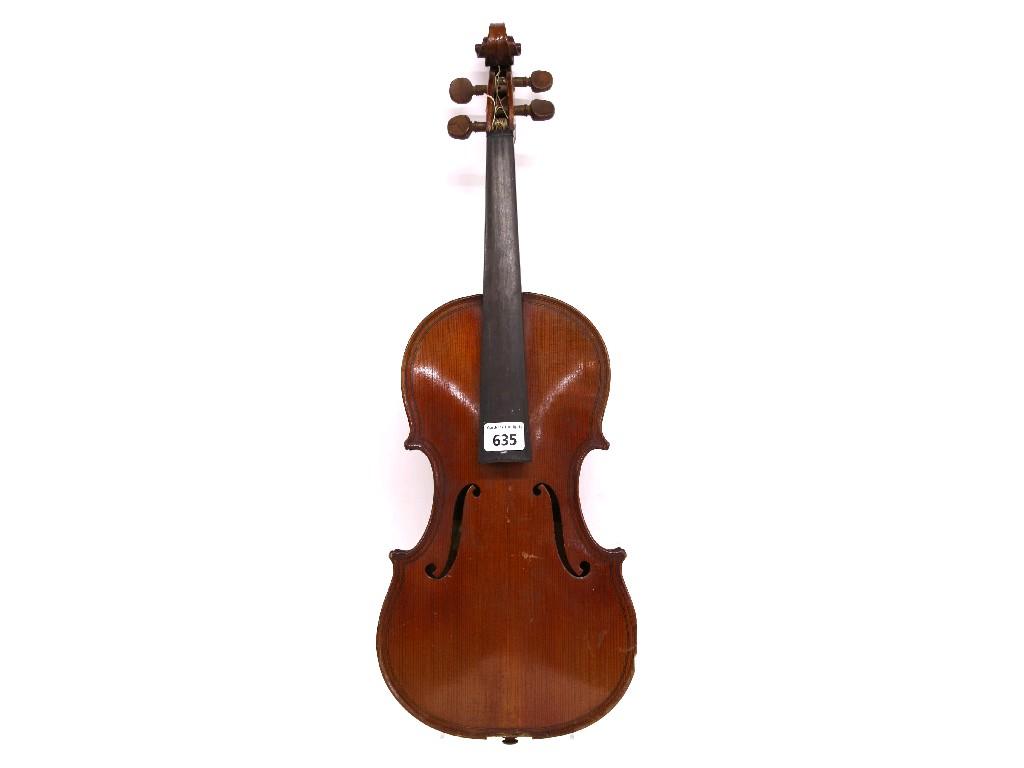 Appraisal: French Maggini copy violin circa cm