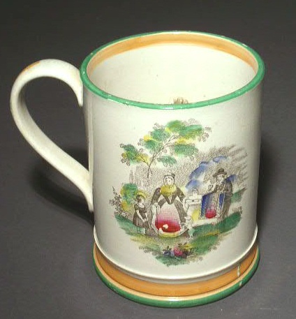 Appraisal: Staffordshire frog mug with transfer decoration h x w