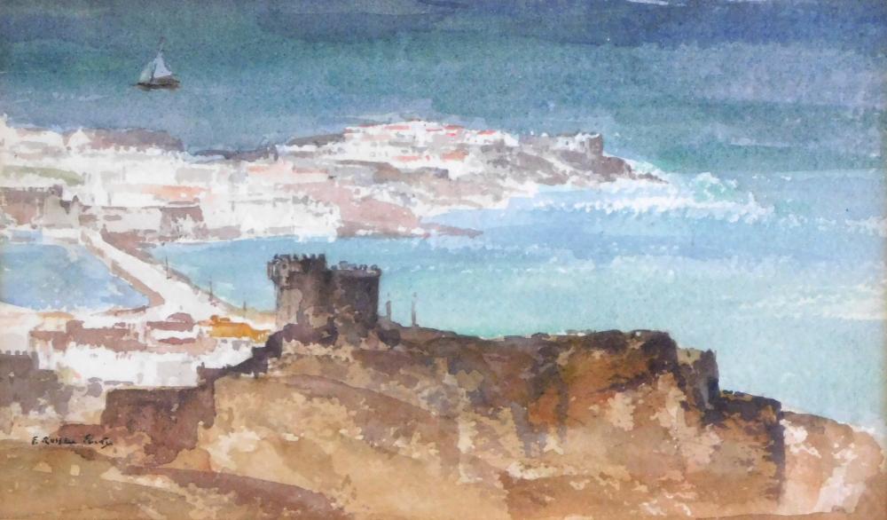 Appraisal: Francis Russell Flint English - The Moorish Foot Tarifa watercolor