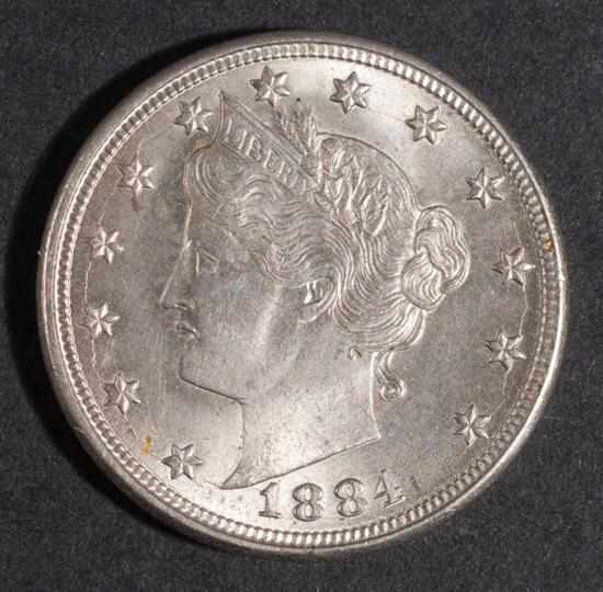 Appraisal: United States Liberty head type nickel five-cent piece MS- obverse