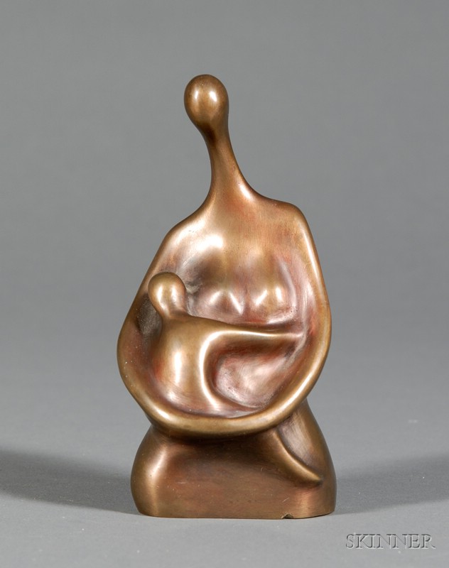 Appraisal: Ruth Bloch Israeli b Bronze of a Mother and Child