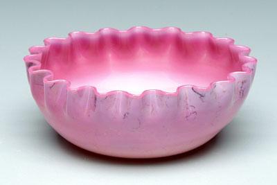 Appraisal: Agata bowl scalloped rim exterior with some lavender New England