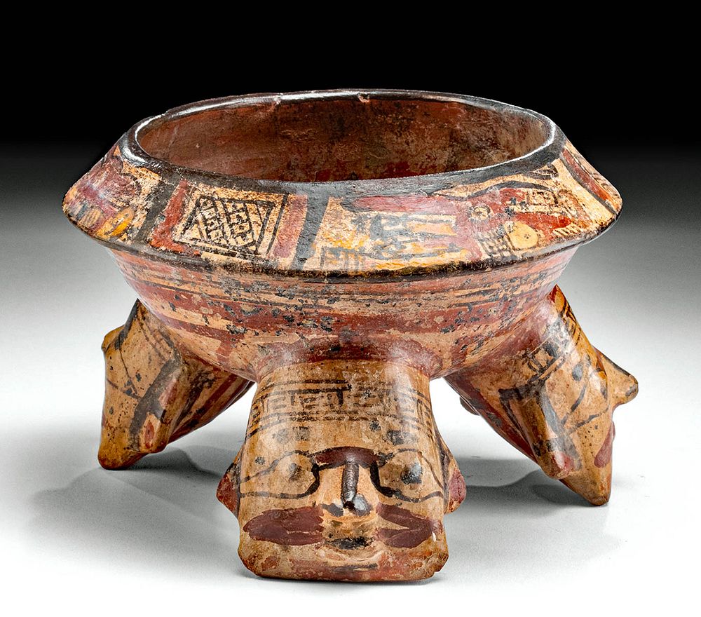 Appraisal: Nicoya Polychrome Tripod Vessel ex Sotheby's Pre-Columbian Costa Rica Nicoya