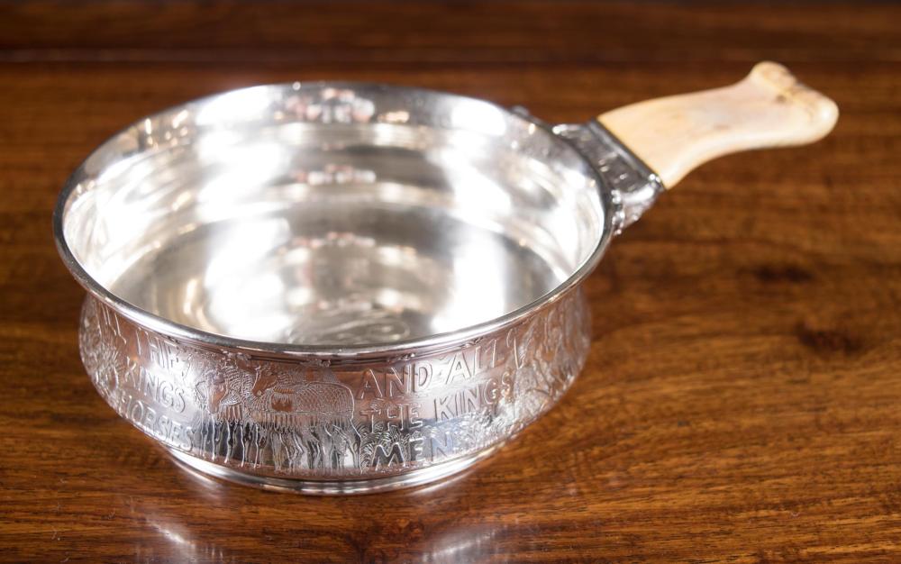 Appraisal: TIFFANY CO STERLING SILVER CHILD'S PORRINGER pattern designed in under