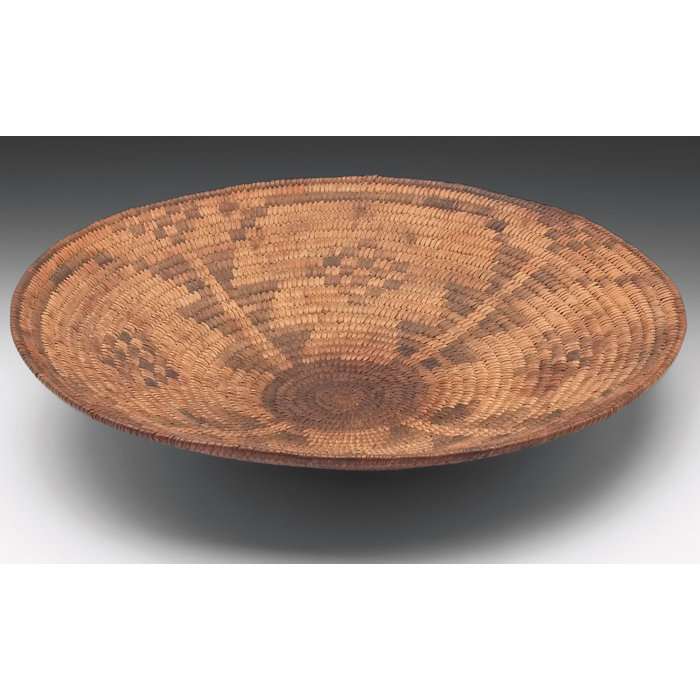 Appraisal: Native American basketry bowl polychromegeometric designs ''w