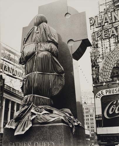 Appraisal: ABBOTT BERENICE - Father Duffy Times Square Silver print x