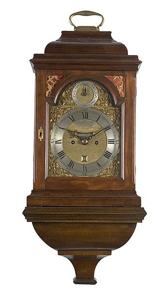 Appraisal: GEORGE III BRACKET SHELF CLOCK BY GEORGE HEWITT MARLBOROUGH English