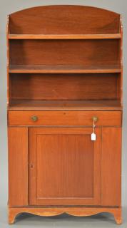 Appraisal: George IV mahogany shelf cabinet with two shelves over drawer