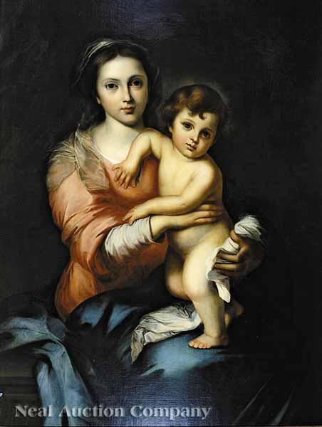 Appraisal: After Bartolom Esteban Murillo Spanish - Virgin and Child th