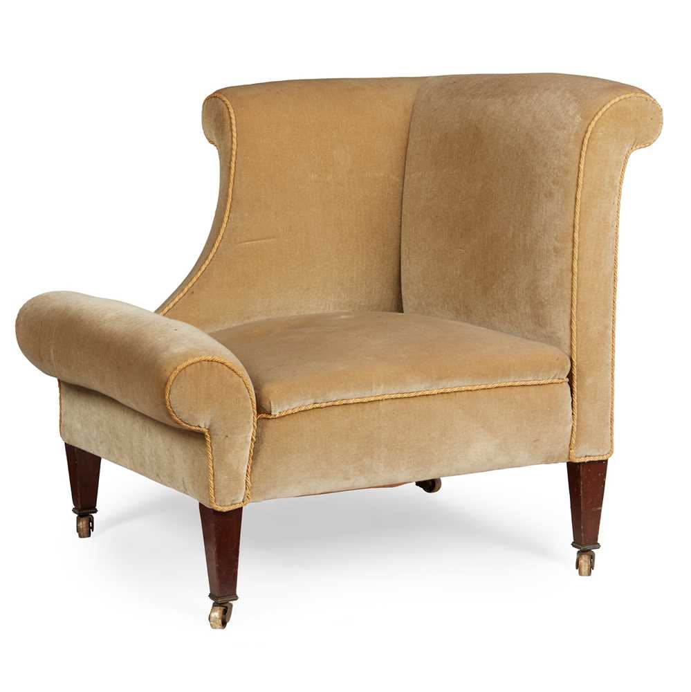 Appraisal: UPHOLSTERED 'NAPOLEON' ARMCHAIR AFTER A DESIGN BY SIR EDWIN LUTYENS