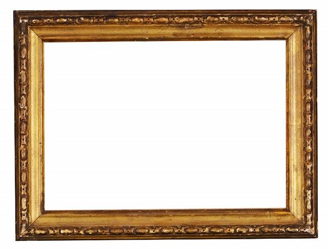 Appraisal: A TH CENTURY GILTWOOD FRAME the border with cabochon decoration