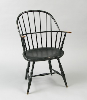 Appraisal: An Antique Painted Windsor Chair A delicate Windsor chair painted