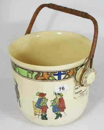 Appraisal: Royal Doulton Musketeer Seriesware Large Bucket D with Cane Handle