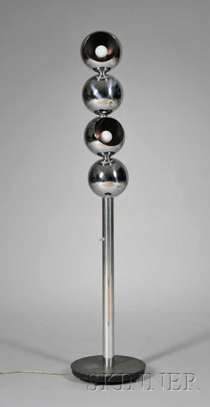 Appraisal: Veart Industrial Design Floor Lamp Chromed metal Italy fourth quarter