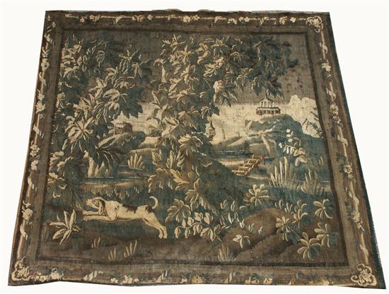 Appraisal: FRENCH VERDURE TAPESTRY PANEL th century height feet inches width