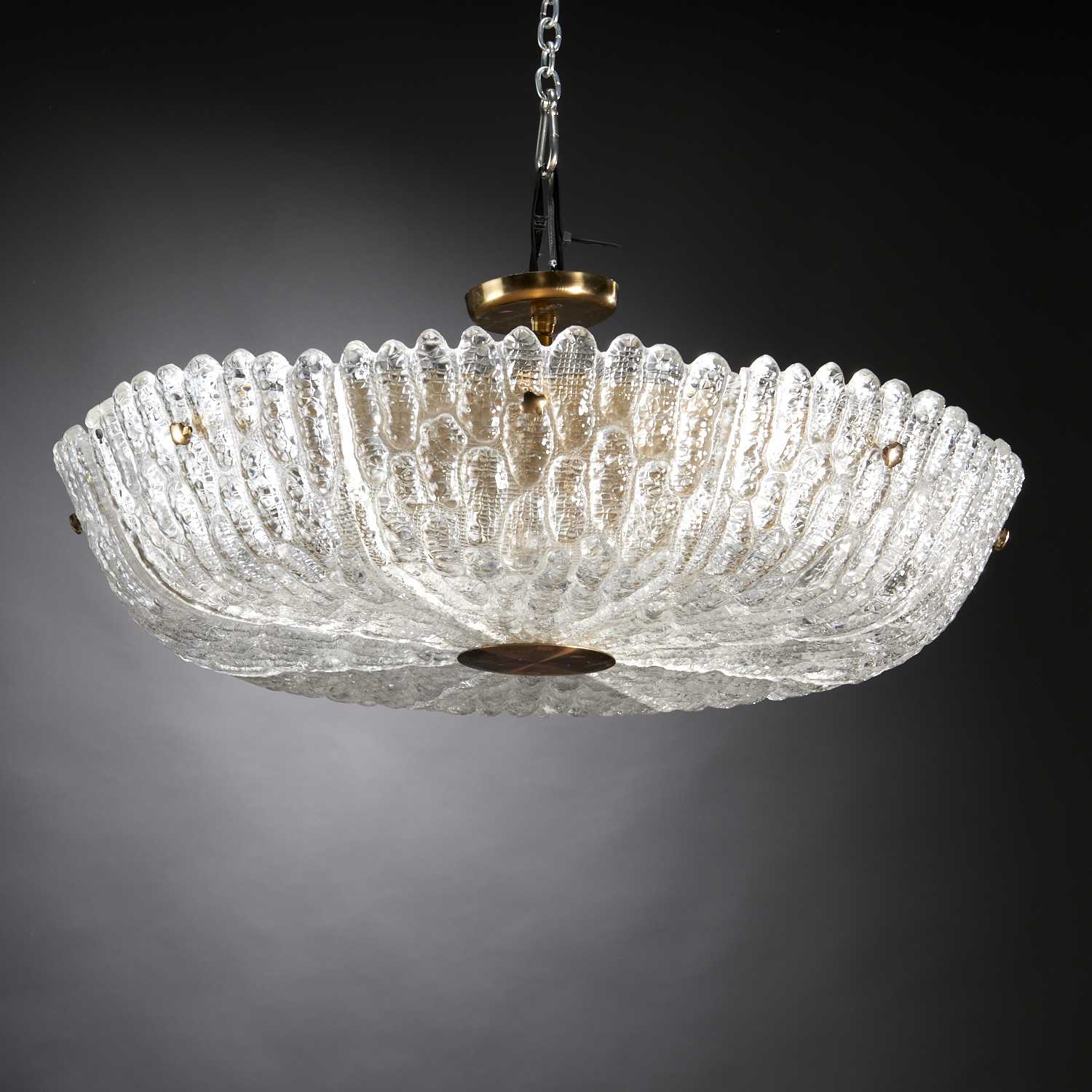 Appraisal: CARL FAGERLUND FOR ORREFORS MODERN CHANDELIER c s Sweden molded