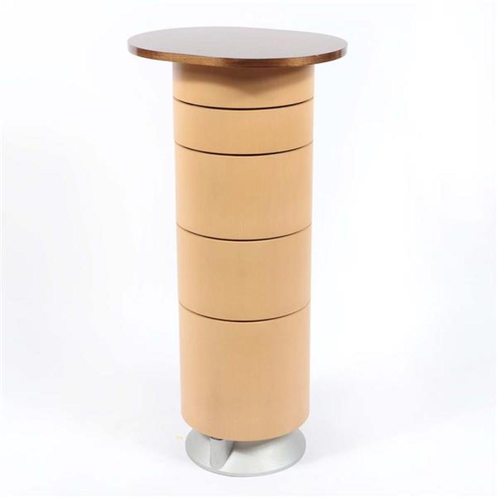 Appraisal: BENTWOOD SWIVEL CONTAINER STORAGE COLUMN PEDESTAL STAND Bentwood swivel container