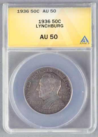 Appraisal: Lynchburg Commemorative CoinANACS certified and graded AU A no problem