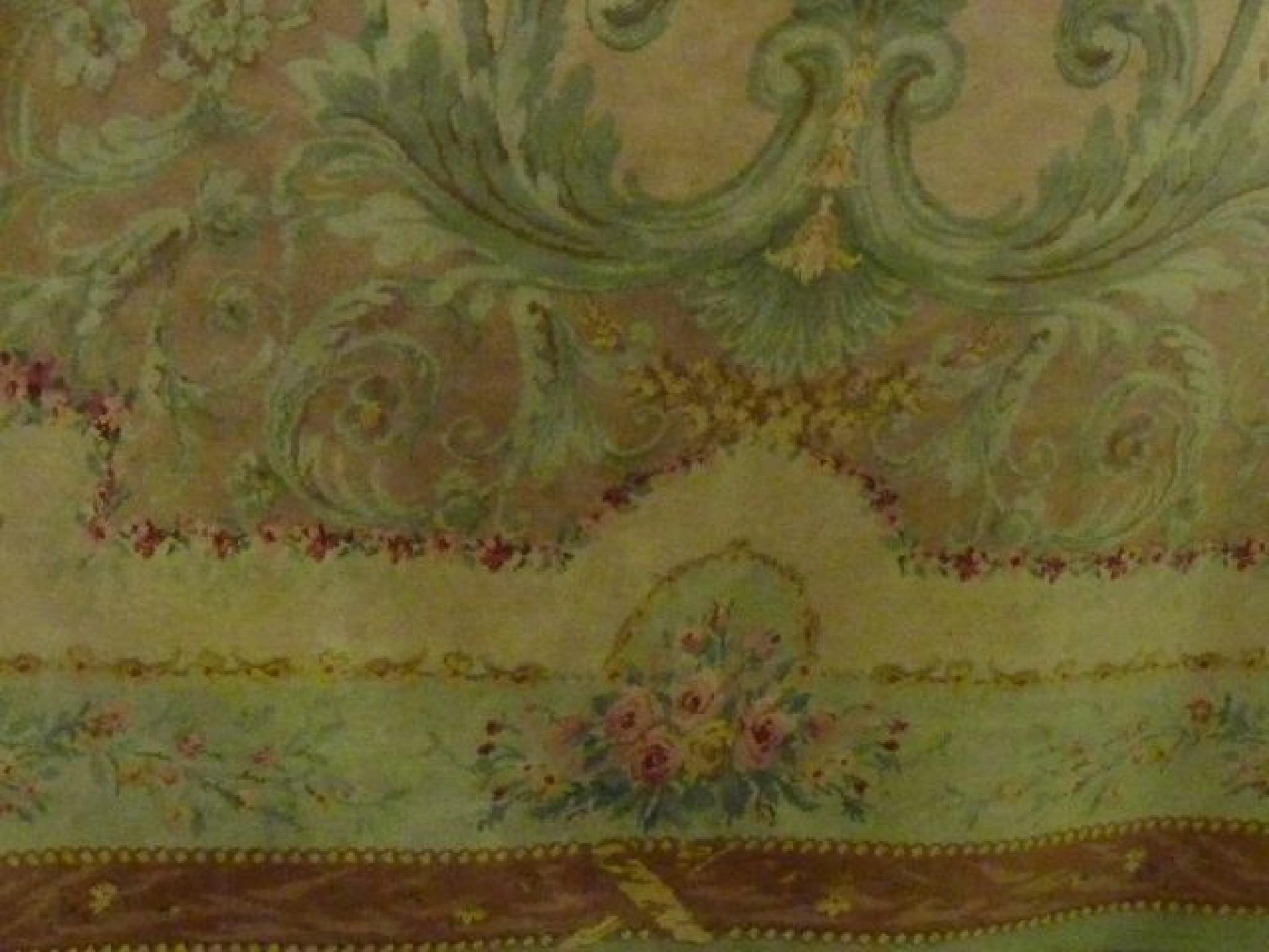 Appraisal: A large Aubusson style carpet the pale green ground detailed