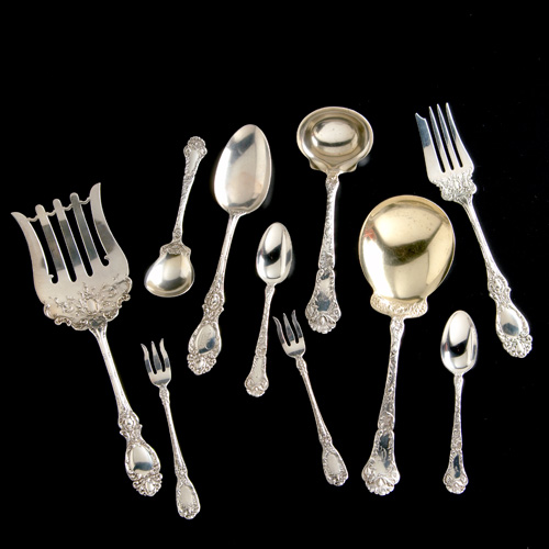 Appraisal: American silver flatware twenty-five pieces of Lucerne by Wallace Sons