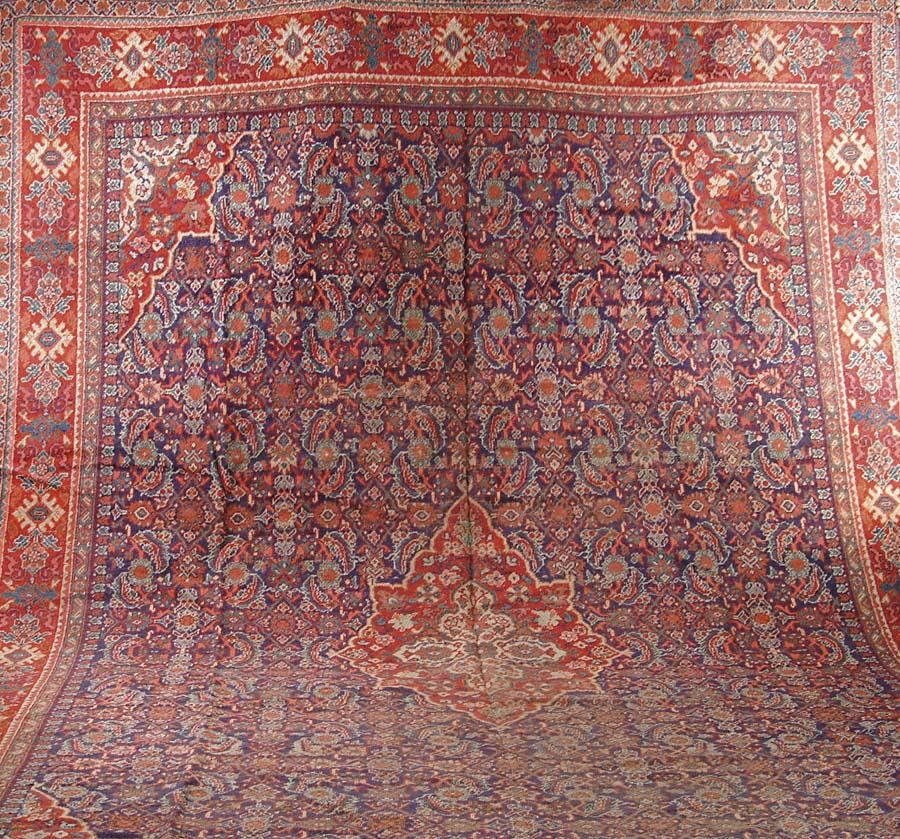 Appraisal: LARGE ORIENTAL ROOM SIZE RUG Predominant colors of red blue