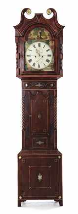 Appraisal: Scottish George III inlaid mahogany tall clock late th century