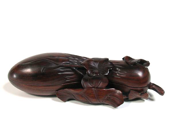 Appraisal: An Asian carved figural wood box height in width in