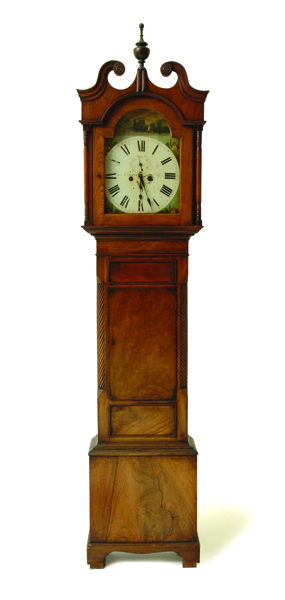 Appraisal: A VICTORIAN CEDAR AND MAHOGANY LONGCASE CLOCK Having an eight-day