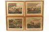 Appraisal: SET HANDCOLORED BRITISH FISHING ENGRAVINGS - Early th C Humorous