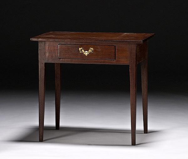 Appraisal: HEPPLEWHITE ONE-DRAWER SIDE TABLE probably Pennsylvania ca - in cherry